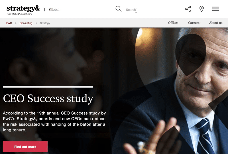 Use a magnifying glass while designing a search bar