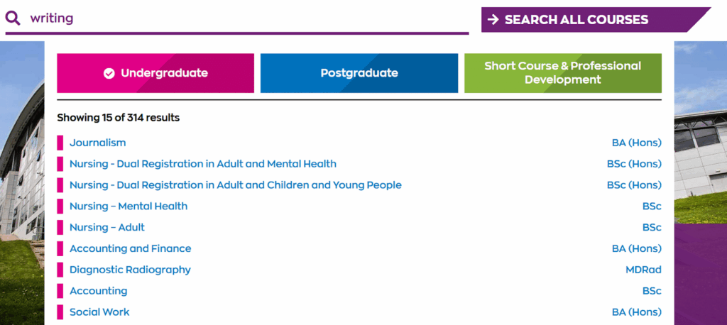 Robert Gordon University Additional Info in Site Search