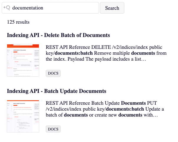Picture of search results with titles cleaned